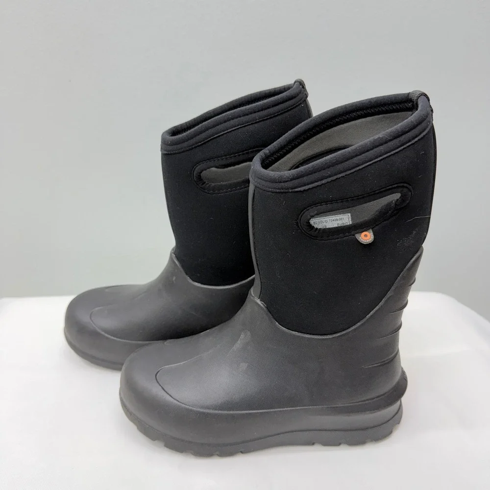 Bogs Neo Classic Solid Black Youth 2 Neoprene Waterproof Boots 72439-001